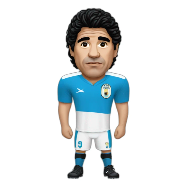 diego maradona with his nose white sticker