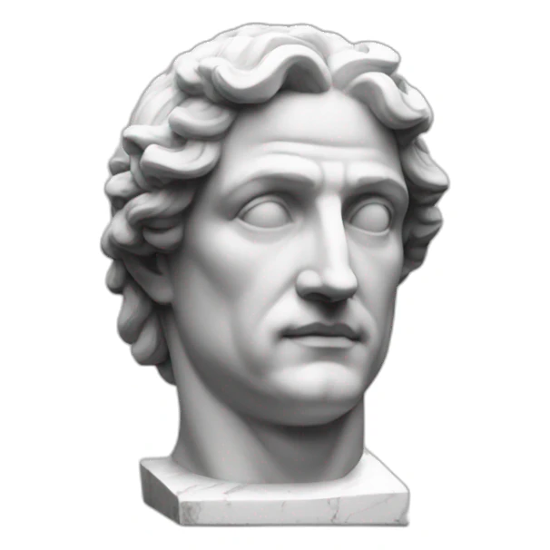 Generate a Greek Marble Statue sticker