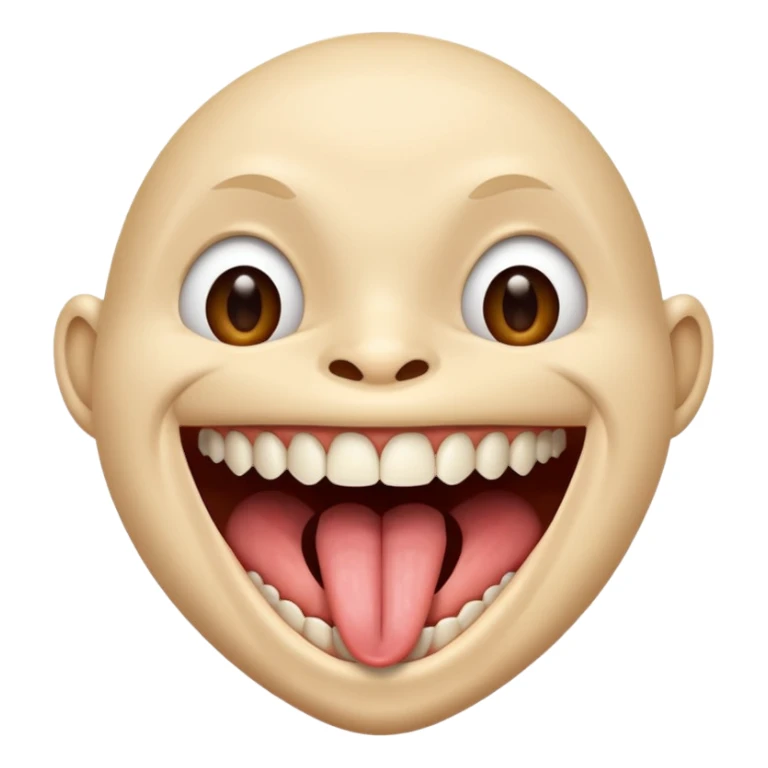 Human with an Giant mouth sticker