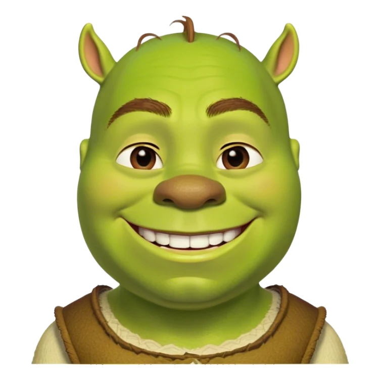  shrek with dogemoji sticker