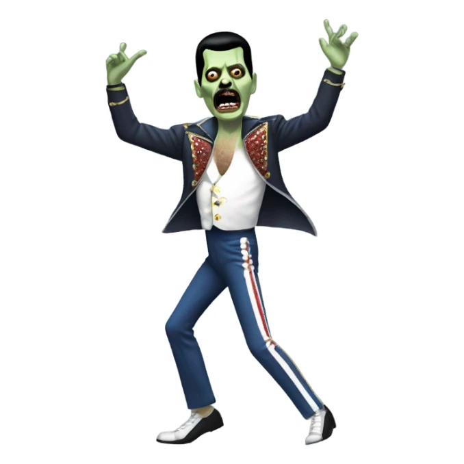 freddie mercury zombie dancing sticker