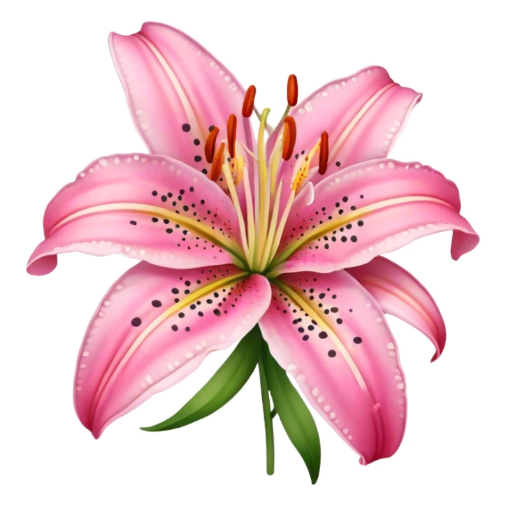 Tiger lily flower pink sticker