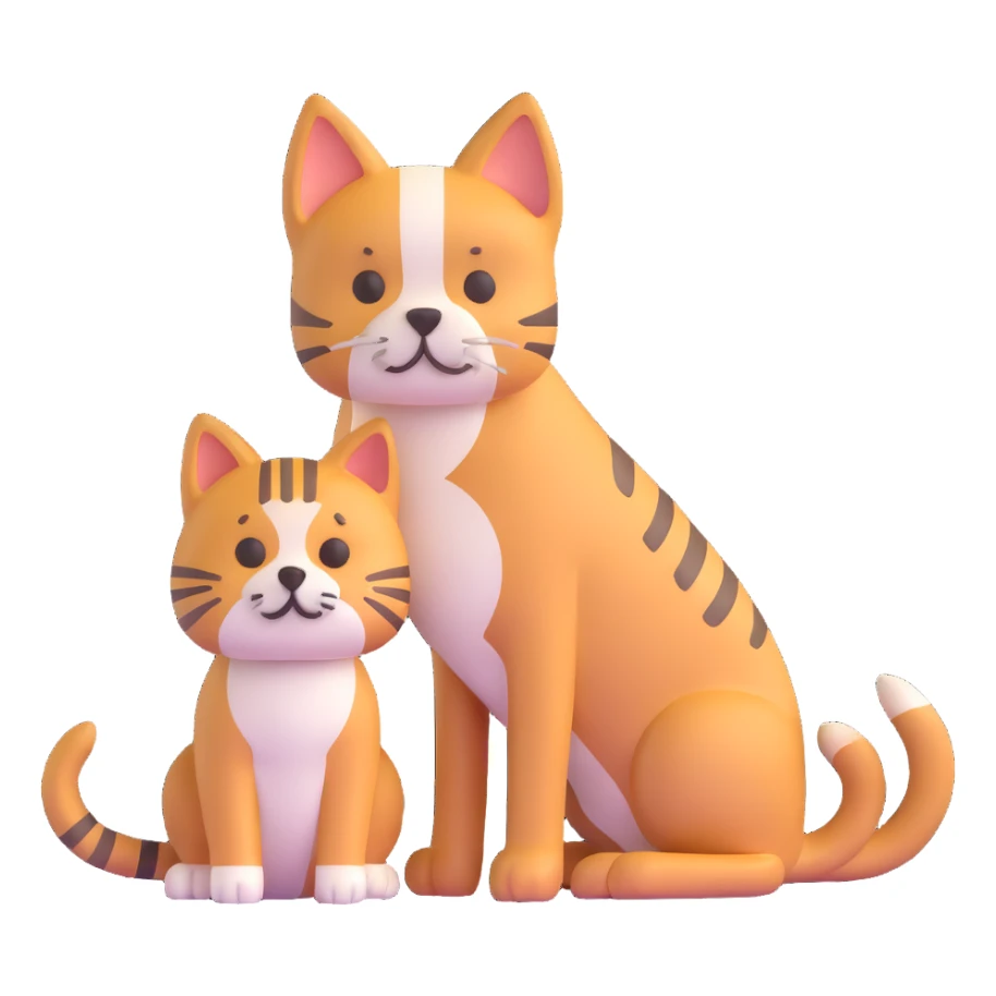 cat and dog together sticker