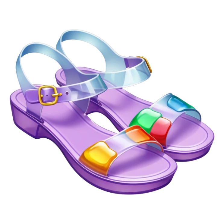 1990’s close toed jelly sandals sticker