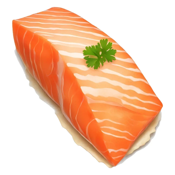 Fried salmon filet  sticker