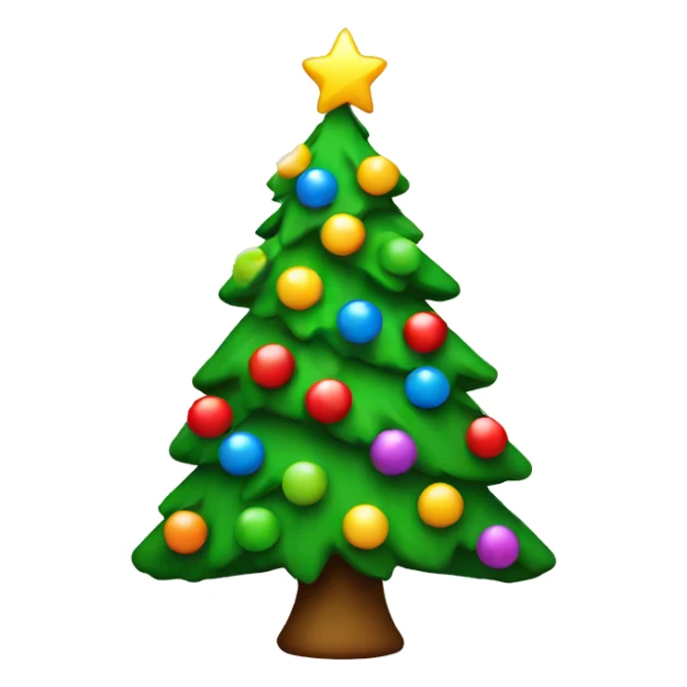 Colorful Christmas tree sticker