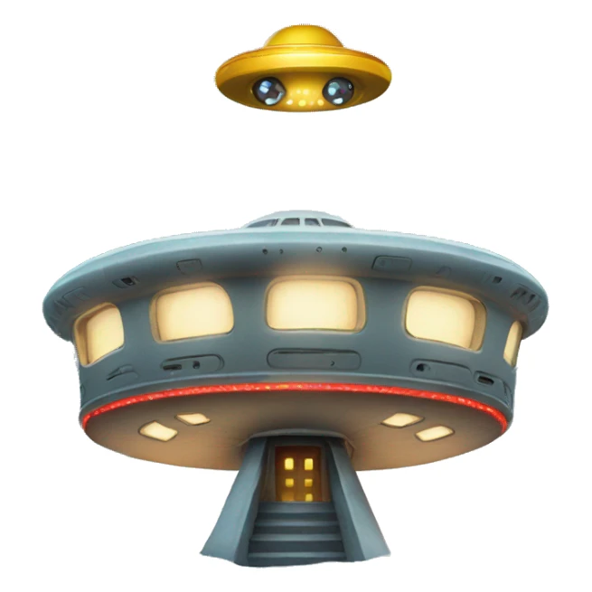 UFO christmas sticker