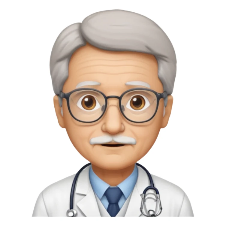 old doctor no stethoscope sticker