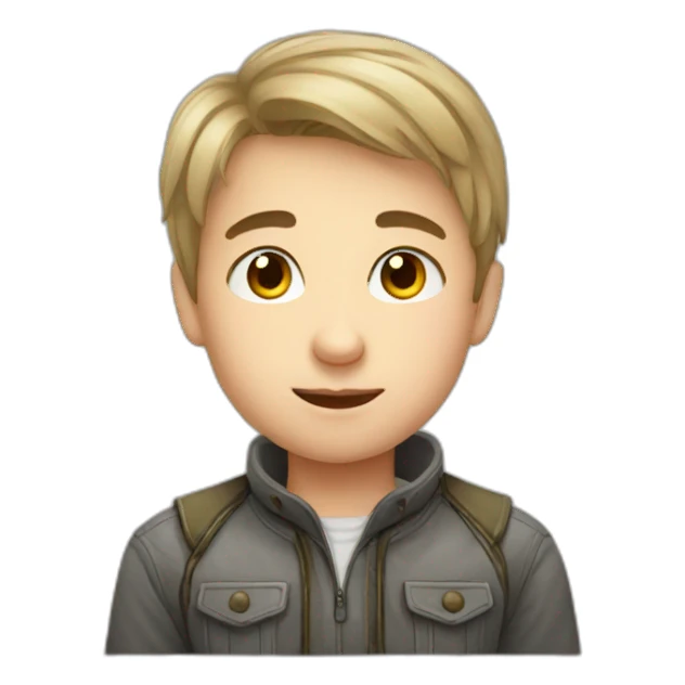 Cute russian boy sticker