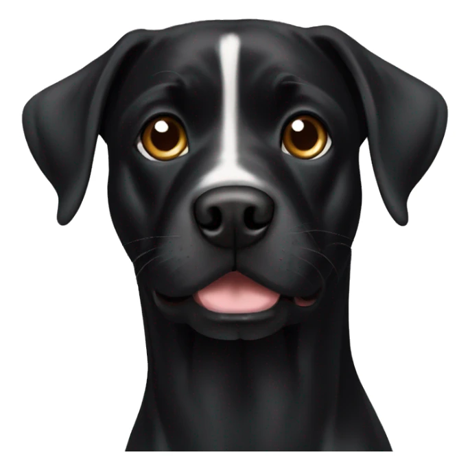 Black Labrador mix with boxer   sticker