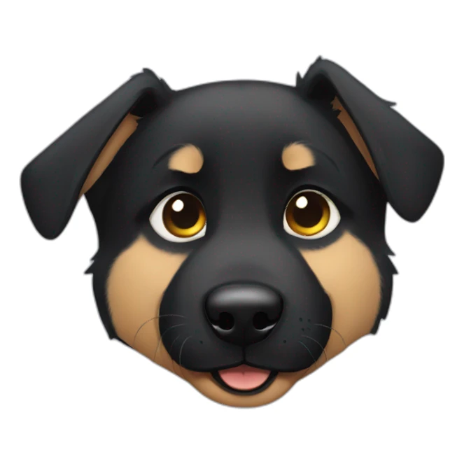 Black German shepherd crying  sticker