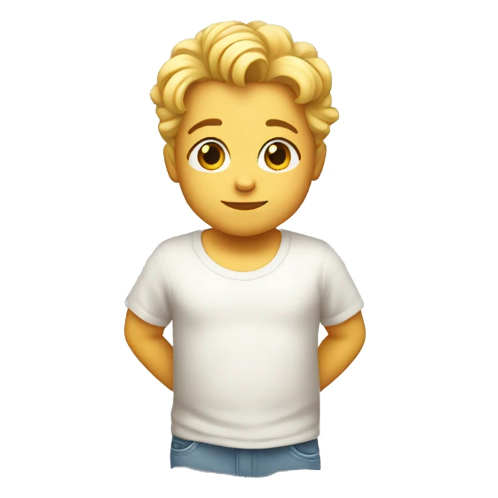 Bebe con chupete pelo rubio sticker