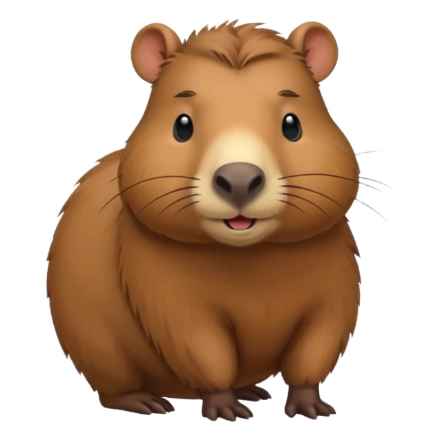 Cute Capybara turning sideways emoji sticker