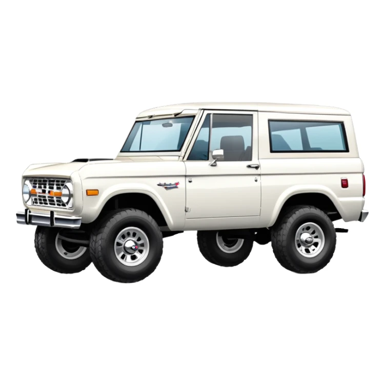 4 door white ford Bronco sticker
