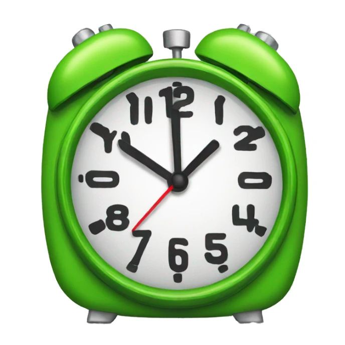  green alarm clock sticker