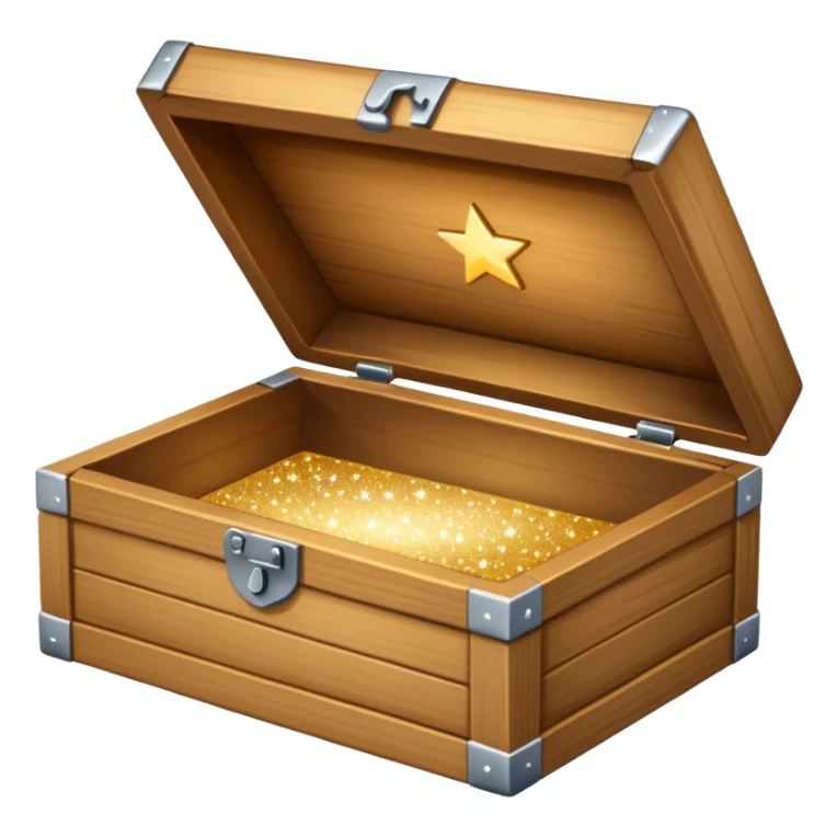 open box with sparkles above sticker