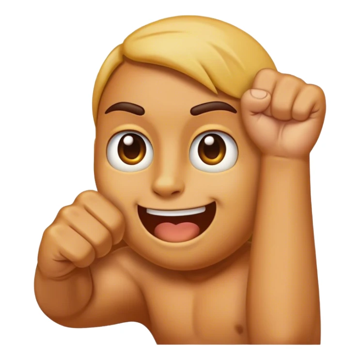 Emoji holding up a tiny fist sticker