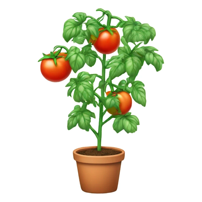 Tomato plant with trellis sticker