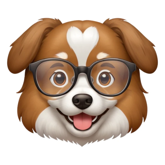 dog wearing glasses  sticker