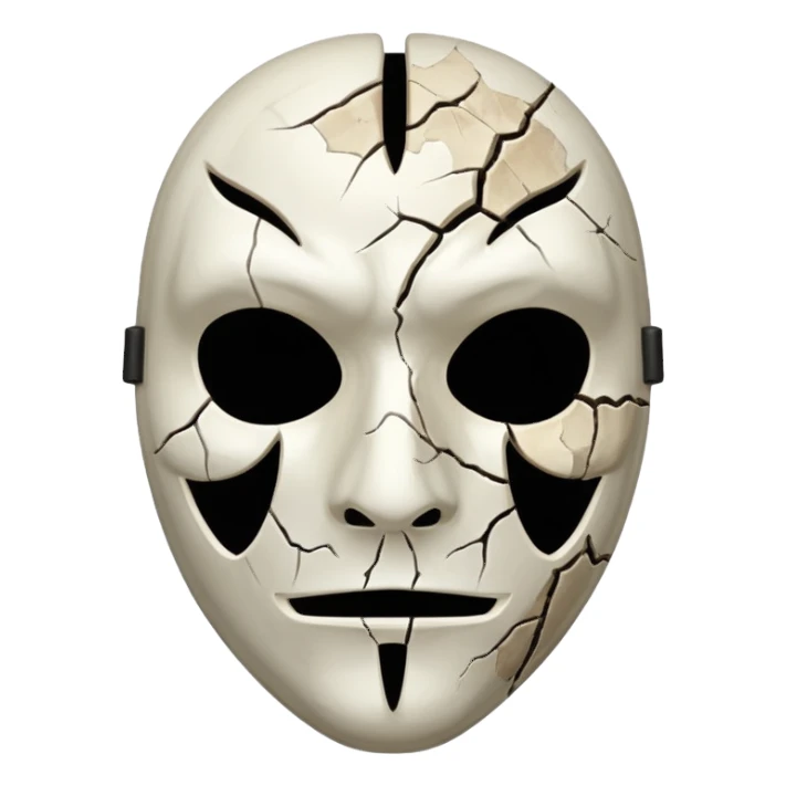 Halloween spooky mask sticker