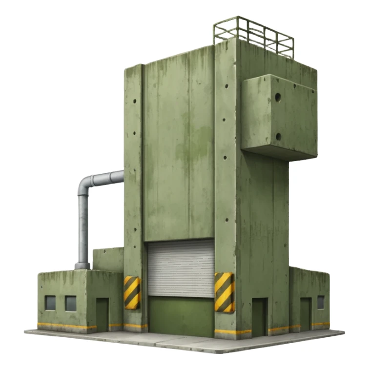 military green warehouse sticker