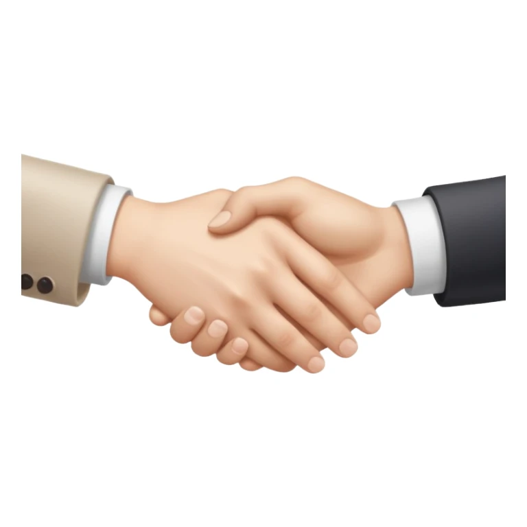 two white hands in a secret handshake sticker