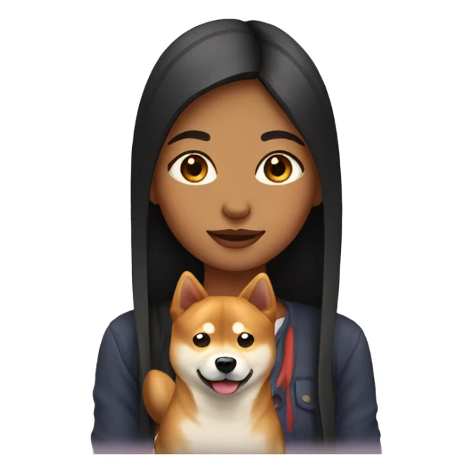 Girl with Shiba Inu  sticker