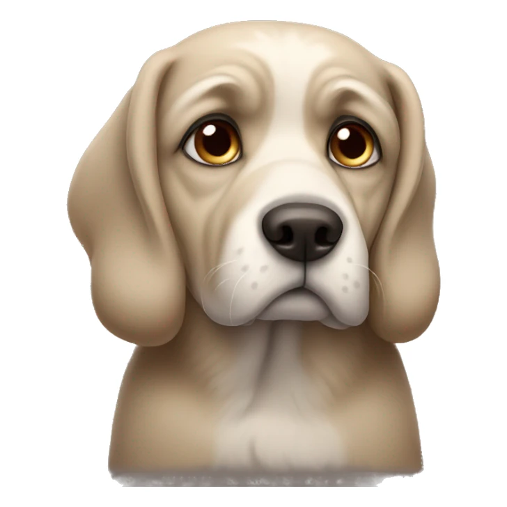 sad dog sticker
