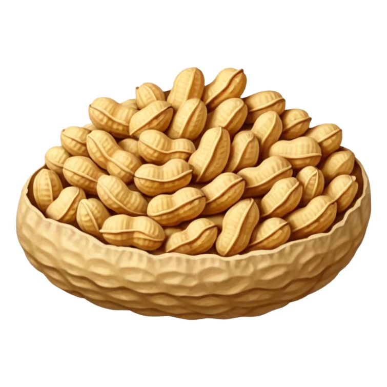 one whole peanuts in rough beige textured shells sticker