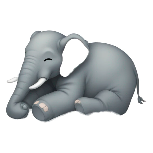 elephant sleeping on top of clouds sticker