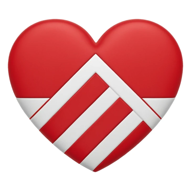 Adidas stripes heart sticker