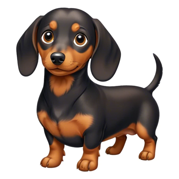 Black and tan dachshund  sticker