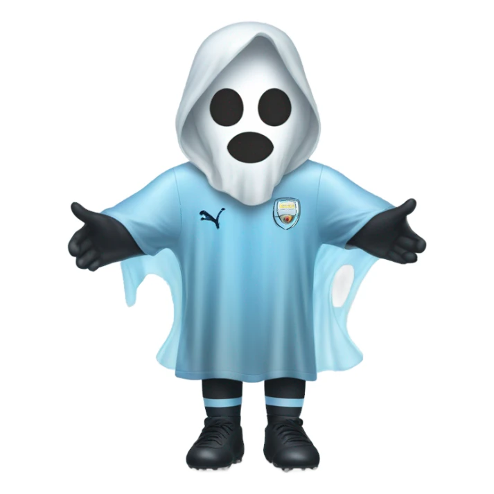 Ghost with Manchester city jersey sticker