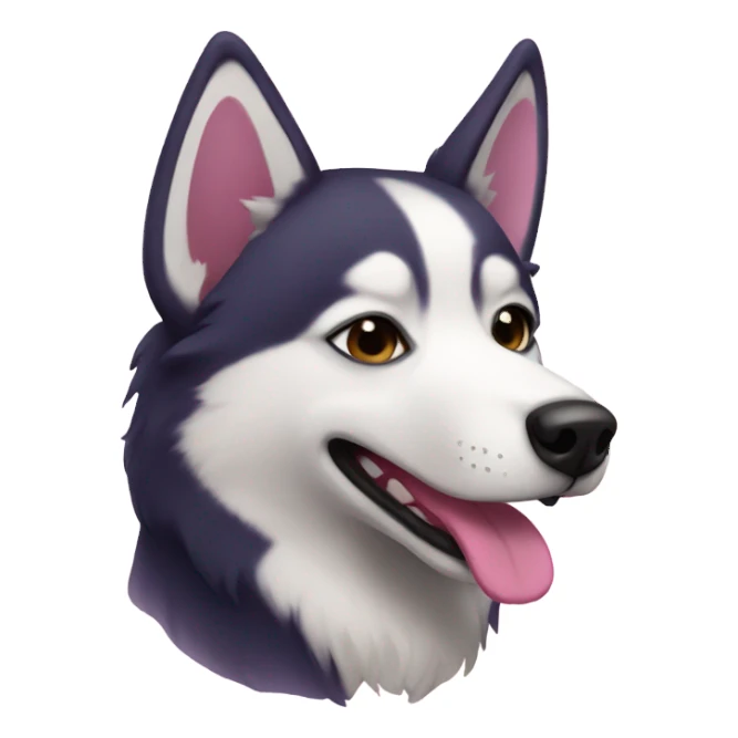 Pink husky sticker