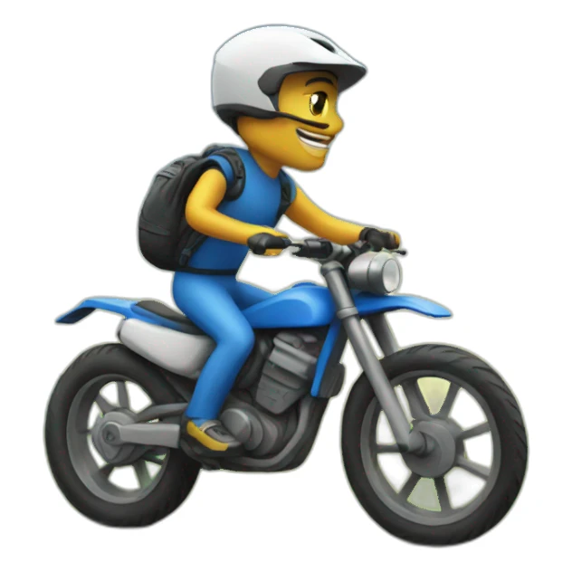 Cross country biker sticker