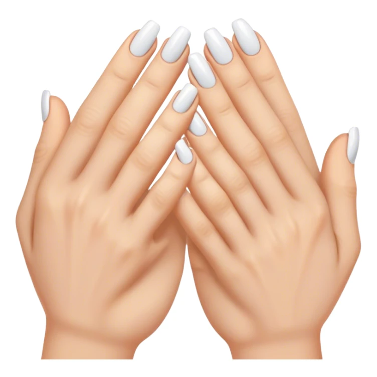 White Man shows manicure sticker