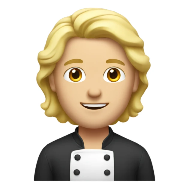 Blonde man cooking  sticker