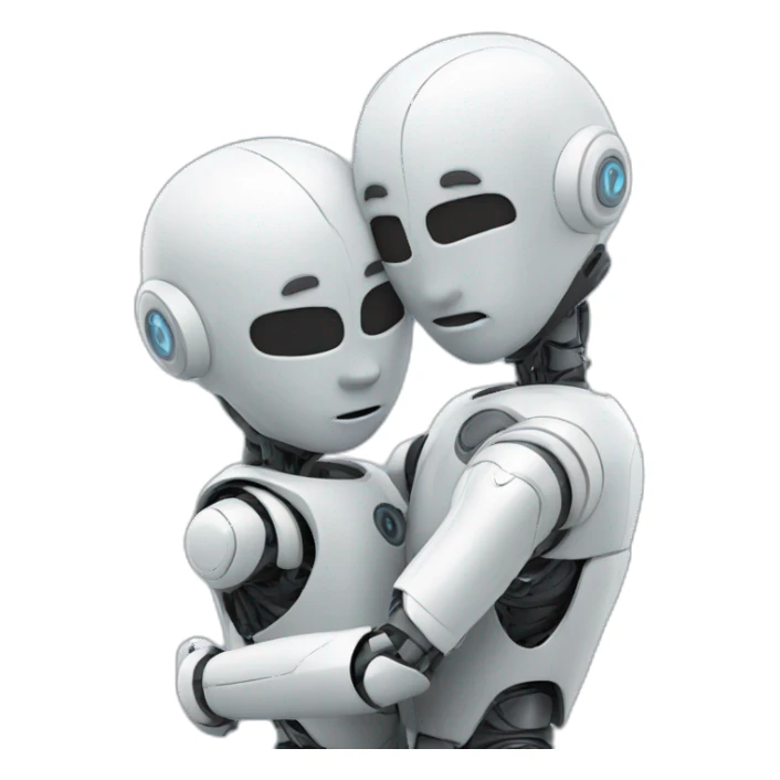 person robot hug sticker