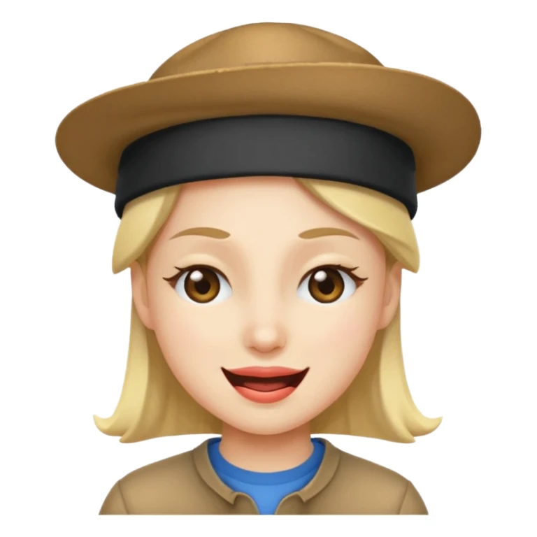 Şapkalı göz kırpma sticker