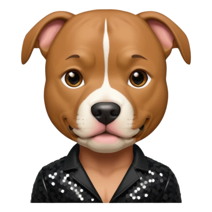 Pitbull, Rapper with black sequin outfit sticker