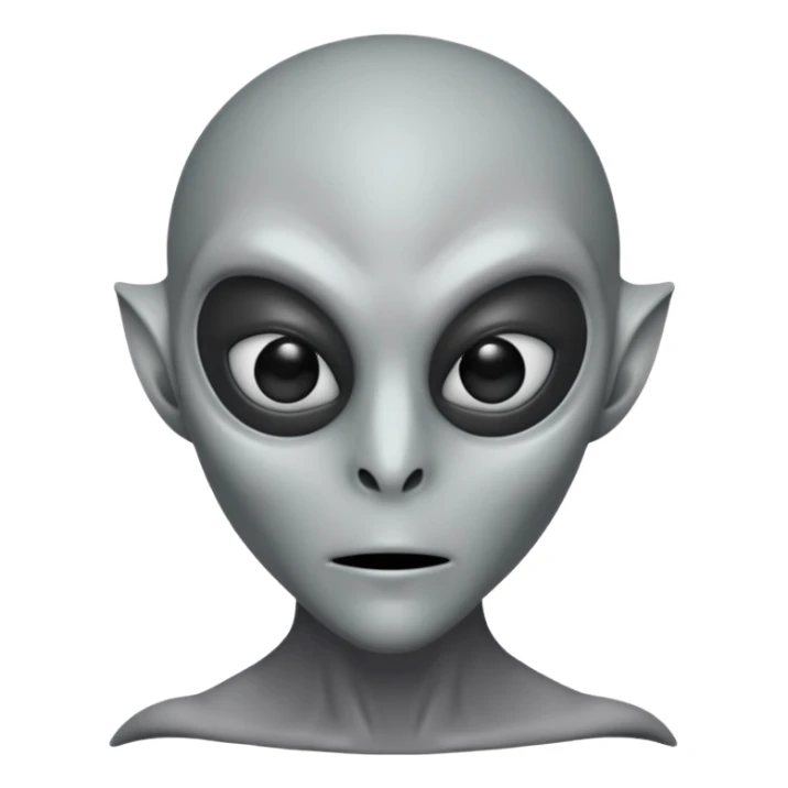 an gray alien wearing half face mask sticker