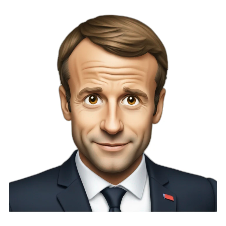 Emmanuel Macron avec une bière sticker