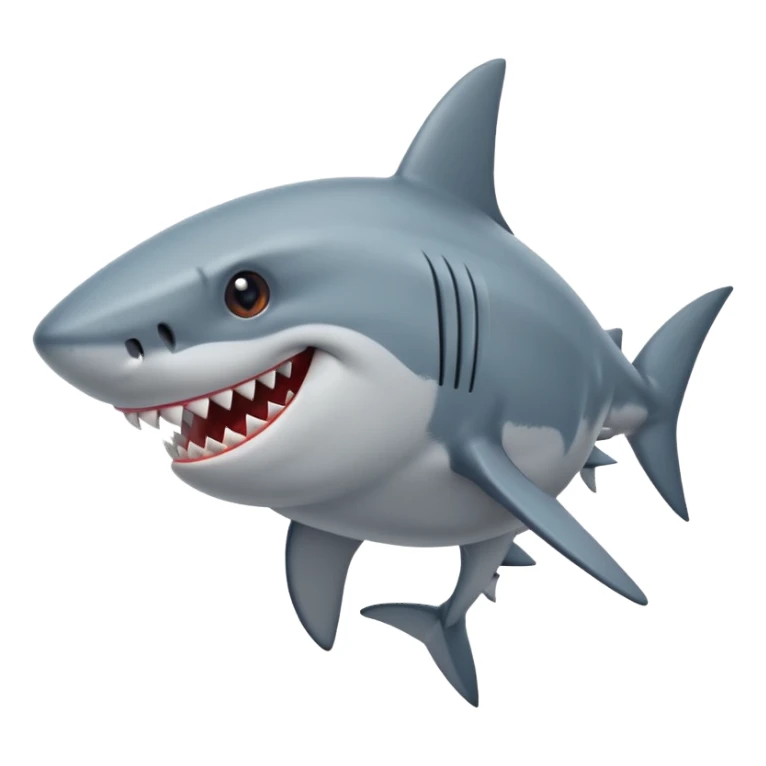 un requin style artoon sticker