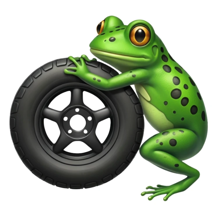 Frog Has Tire Body sticker
