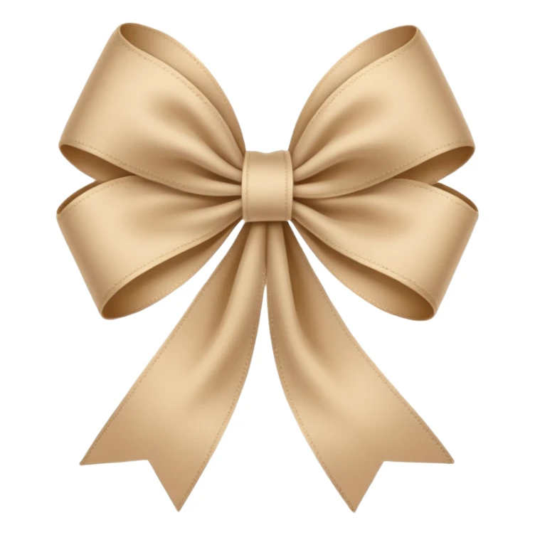 Beige schleife sticker