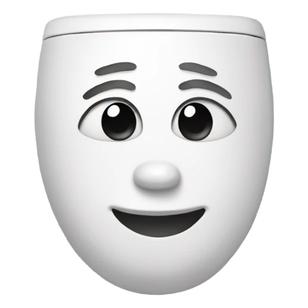 toilet seat with face sticker