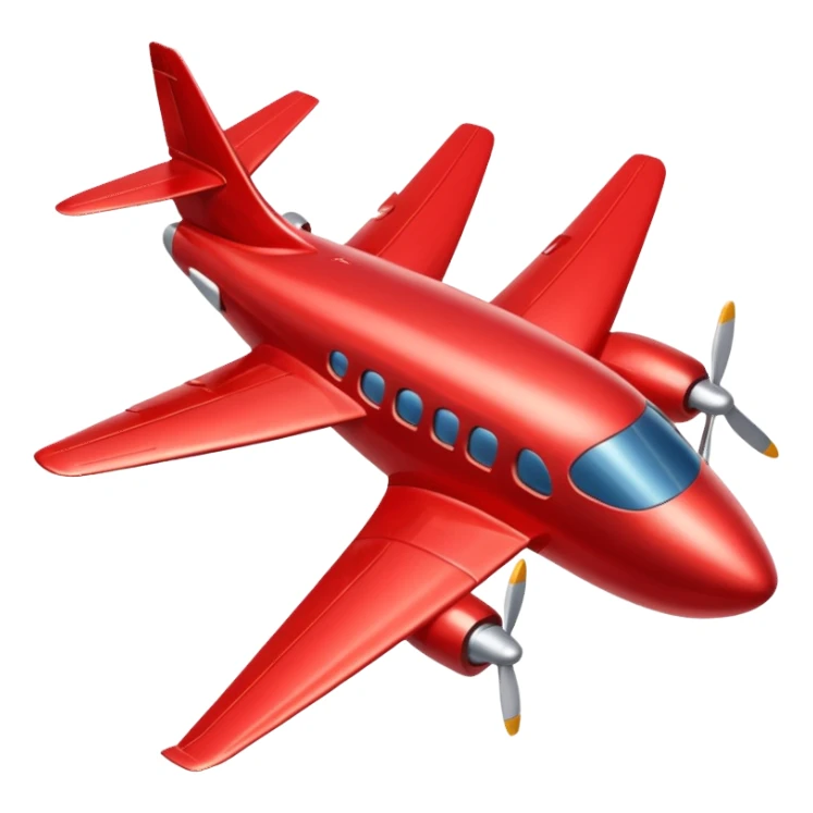 Red plane emoji sticker