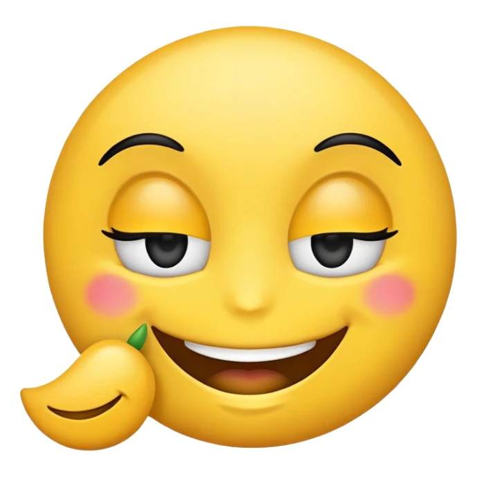 Smile emoji with eyelashes sticker