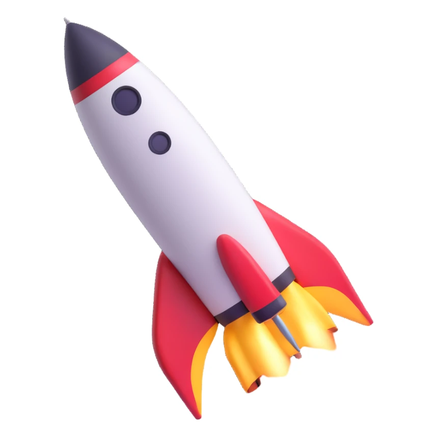 rocket ship sticker