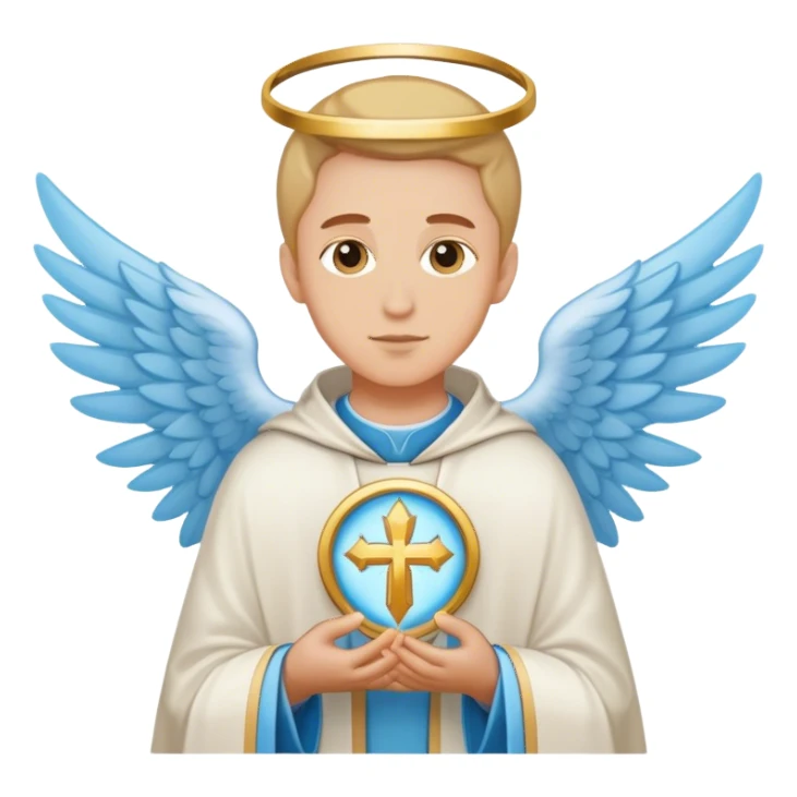 saint emblem light blue wings sticker